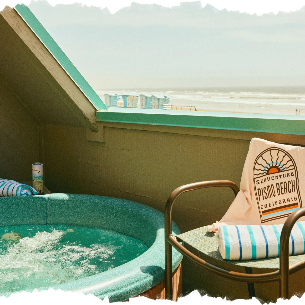 Soak in a private hot tub on your own deck overlooking Pismo Beach!